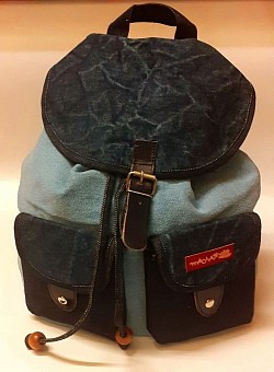 Sac à dos cuir de buffle et coton  35,00 €