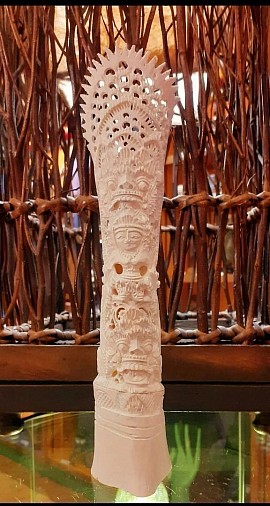 os sculpté artisanat indien visages sagesse