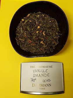 Thé Vert VANILLE AMANDE . Vendu par 100g 7,00€
