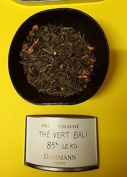 Thé Vert BALI.  Jasmin, litchi, pamplemousse rose prix des 100g 8,50€