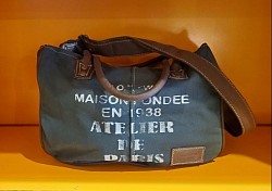 Sac cuir et tissus coton inde. 40,00€