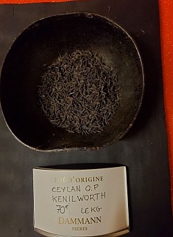 Thé noir.  CEYLAN O.P KENILWORTH  Prix: 7,00€ les 100g