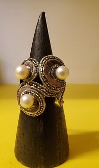 Nacre irisée   Marcassites   Argent 925