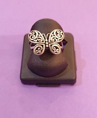 Bague argent papillon. T 56  Autres tailles sur commande