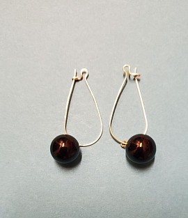 boucles argent onyx noir