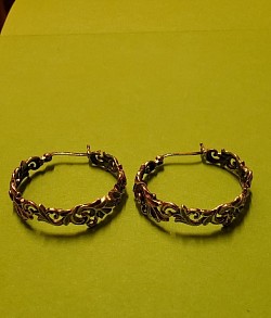 Original anneaux argent 925g. Fleurs.  Prix 25,00