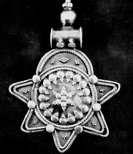pendentif étoile ethnique argent 925