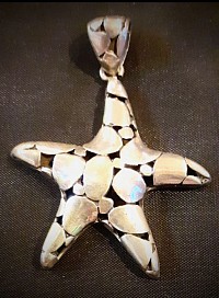 Ce pendentif en forme d’étoile de mer, Son design texturé et ses reflets brillants évoquent les trésors des fonds marins.