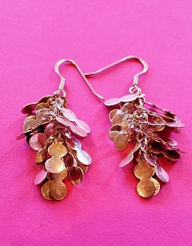 boucles argent pastilles martelées