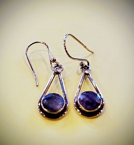 boucles argent labradorite reflets