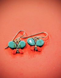 Couleurs naturelles   Turquoise & gorgone   Argent 925