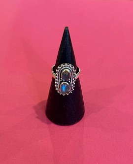 bague argent labradorite mystique reflets