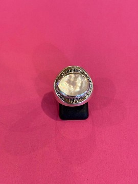 bague argent nacre irisée naturelle