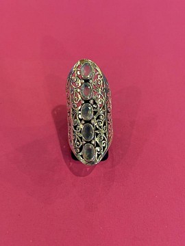 bague argent aigue marine sérénité