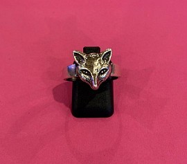 bague argent renard style