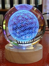 Veilleuse Fleur de Vie   Lumière apaisante   Géométrie sacrée