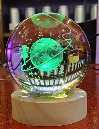 Veilleuse planète   Effet 3D lumineux   Ambiance cosmique