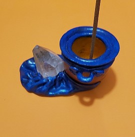 porte encens calebasse cristal brésil   ​