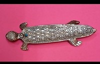 Porte‑encens tortue   Métal décoratif