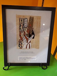 Papyrus authentique   Cadre bois noir   Art égyptien