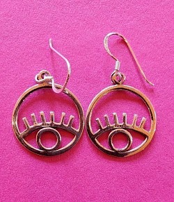 🧿 Boucles Œil Protecteur Argent 925 Style moderne et symbolique.   20,00 €