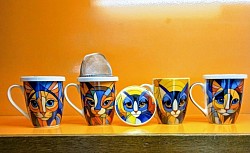 🐱 Mug Chat Coloré  H 11 cm, larg. 12 cm – 15,00 €